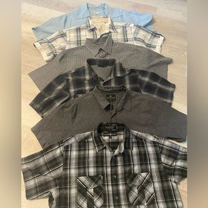 6 men’s short sleeve button down bundle